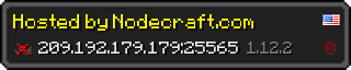 Userbar 320x64 in minecraft style for 209.192.179.179:25565