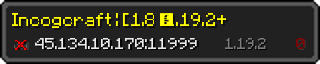 Юзербар 320x64 у стилі майнкрафт для сервера 45.134.10.170:11999