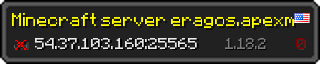 Userbar 320x64 in Minecraft-Stil für den Server 54.37.103.160:25565