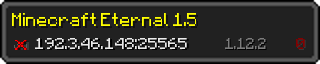 Userbar 320x64 in minecraft style for 192.3.46.148:25565