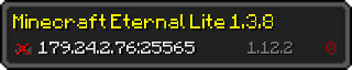 Userbar 320x64 in minecraft style for 179.24.2.76:25565