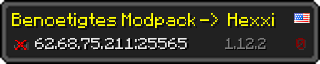 Userbar 320x64 in minecraft style for 62.68.75.211:25565