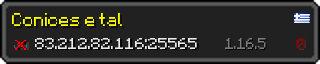 Userbar 320x64 in Minecraft-Stil für den Server 83.212.82.116:25565