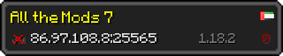 Userbar 320x64 in minecraft style for 86.97.108.8:25565