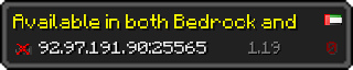 Userbar 320x64 in Minecraft-Stil für den Server 92.97.191.90:25565