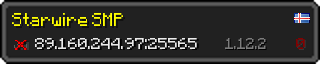 Userbar 320x64 in minecraft style for 89.160.244.97:25565