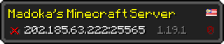 Userbar 320x64 in Minecraft-Stil für den Server 202.185.63.222:25565