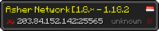 Userbar 320x64 in minecraft style for 203.84.152.142:25565