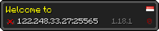 Userbar 320x64 in Minecraft-Stil für den Server 122.248.33.27:25565