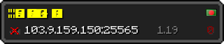 Userbar 320x64 in minecraft style for 103.9.159.150:25565