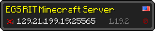 Userbar 320x64 in Minecraft-Stil für den Server 129.21.199.19:25565