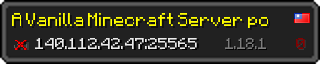 Userbar 320x64 in minecraft style for 140.112.42.47:25565