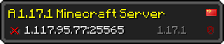 Userbar 320x64 in minecraft style for 1.117.95.77:25565