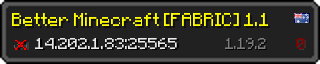 Userbar 320x64 in Minecraft-Stil für den Server 14.202.1.83:25565