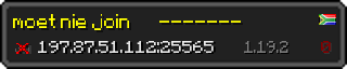 Userbar 320x64 in minecraft style for 197.87.51.112:25565