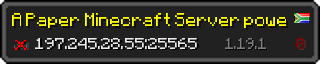 Userbar 320x64 in Minecraft-Stil für den Server 197.245.28.55:25565