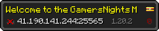 Userbar 320x64 in minecraft style for 41.190.141.244:25565