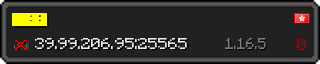 Userbar 320x64 in Minecraft-Stil für den Server 39.99.206.95:25565