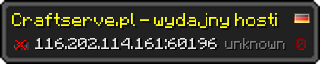 Userbar 320x64 in Minecraft-Stil für den Server 116.202.114.161:60196