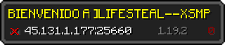Userbar 320x64 in minecraft style for 45.131.1.177:25660