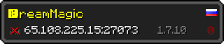 Userbar 320x64 in minecraft style for 65.108.225.15:27073