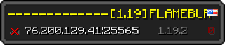 Userbar 320x64 in minecraft style for 76.200.129.41:25565