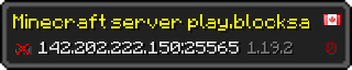 Userbar 320x64 in Minecraft-Stil für den Server 142.202.222.150:25565