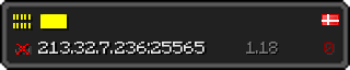 Userbar 320x64 in minecraft style for 213.32.7.236:25565