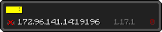 Userbar 320x64 in minecraft style for 172.96.141.14:19196