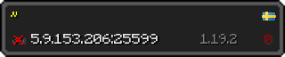 Userbar 320x64 in Minecraft-Stil für den Server 5.9.153.206:25599