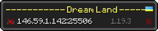 Userbar 320x64 in minecraft style for 146.59.1.142:25506