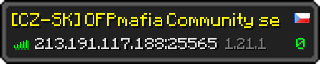 Userbar 320x64 in minecraft style for 213.191.117.188:25565