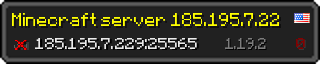 Userbar 320x64 in minecraft style for 185.195.7.229:25565