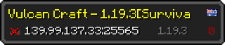 Userbar 320x64 in minecraft style for 139.99.137.33:25565