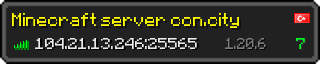 Userbar 320x64 in minecraft style for 104.21.13.246:25565