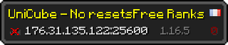 Userbar 320x64 in minecraft style for 176.31.135.122:25600