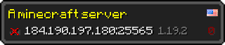 Userbar 320x64 in Minecraft-Stil für den Server 184.190.197.180:25565