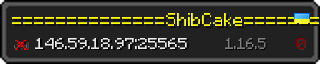 Userbar 320x64 in minecraft style for 146.59.18.97:25565