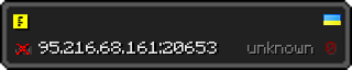 Userbar 320x64 in Minecraft-Stil für den Server 95.216.68.161:20653