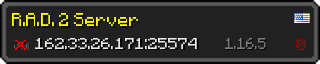 Userbar 320x64 in Minecraft-Stil für den Server 162.33.26.171:25574