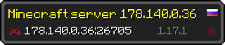 Юзербар 320x64 в стиле майнкрафт для сервера 178.140.0.36:26705