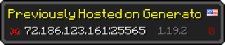 Userbar 320x64 in Minecraft-Stil für den Server 72.186.123.161:25565