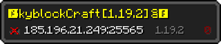 Userbar 320x64 in minecraft style for 185.196.21.249:25565