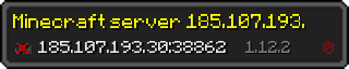 Userbar 320x64 in Minecraft-Stil für den Server 185.107.193.30:38862