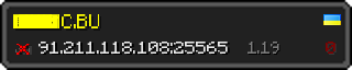 Userbar 320x64 in minecraft style for 91.211.118.108:25565