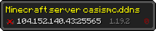 Userbar 320x64 in Minecraft-Stil für den Server 104.152.140.43:25565