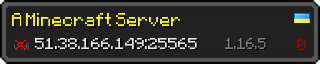 Userbar 320x64 in minecraft style for 51.38.166.149:25565