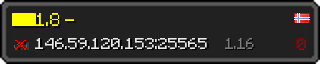 Userbar 320x64 in Minecraft-Stil für den Server 146.59.120.153:25565