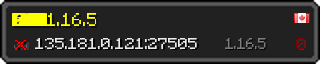 Userbar 320x64 in minecraft style for 135.181.0.121:27505