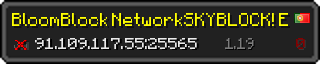 Userbar 320x64 in minecraft style for 91.109.117.55:25565